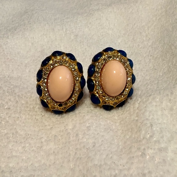 Kenneth Jay Lane KJL Vintage 60’s Clip On Earrings - Picture 2 of 10